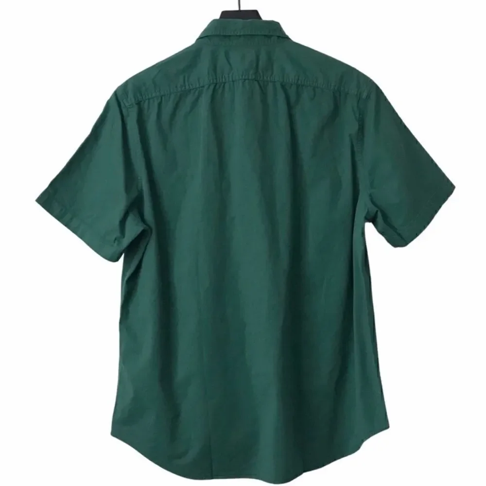 New! J Crew Men’s Short Sleeve Garment Dyed Vintage Twill Workshirt Casual Shirt